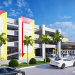 Filling station and multi level car-park