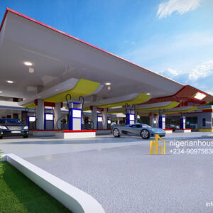 Filling station and multi level car-park